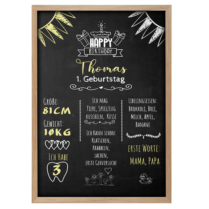 chalkboard, kreidetafel, geburt, taufe, babybparty, personalisiert, geschenkidee, geschenk, geschenk zur geburt, geschenk zur taufe