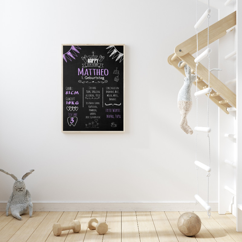 chalkboard, kreidetafel, geburt, taufe, babybparty, personalisiert, geschenkidee, geschenk, geschenk zur geburt, geschenk zur taufe