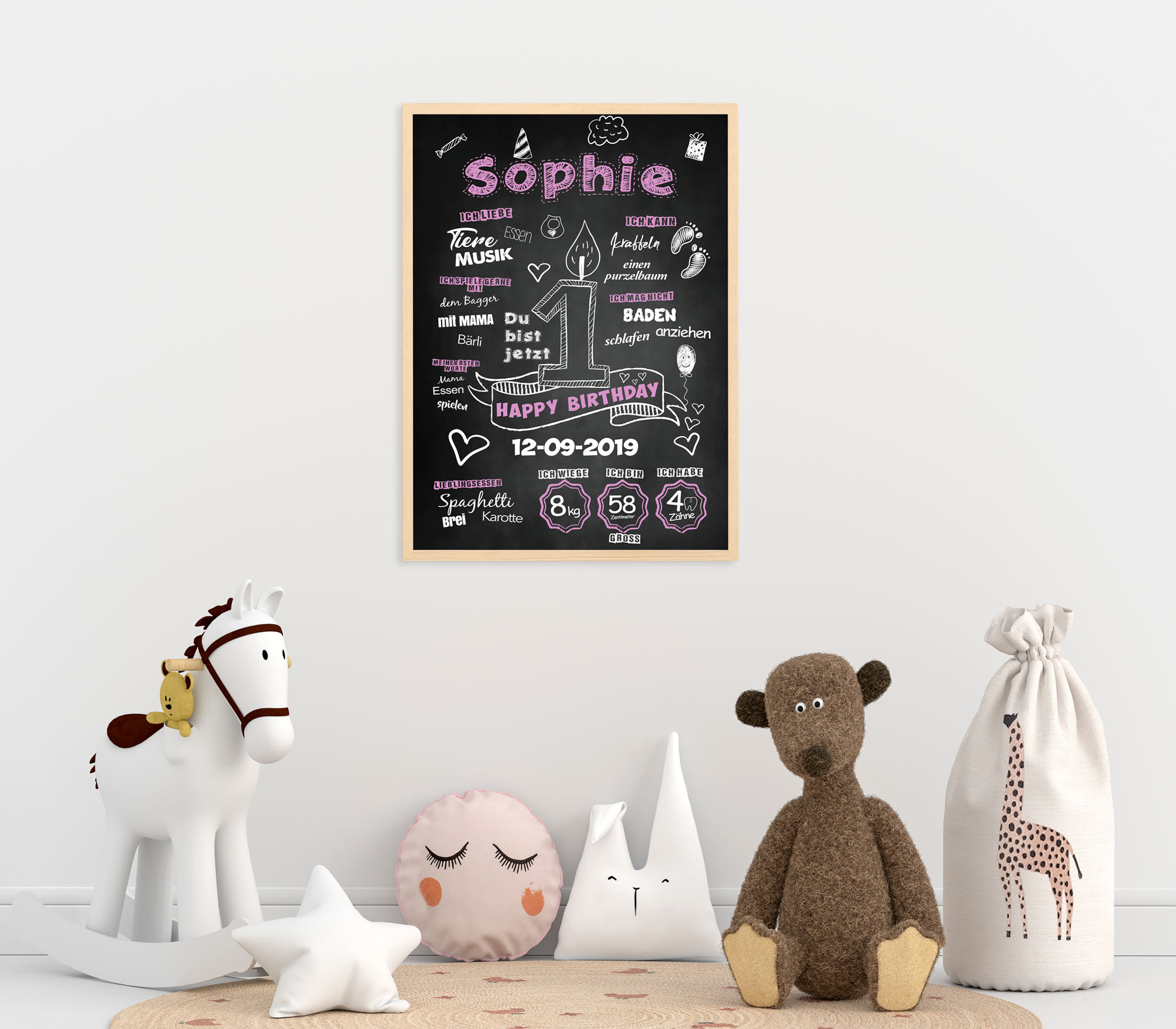 chalkboard, kreidetafel, geburt, taufe, babybparty, personalisiert, geschenkidee, geschenk, geschenk zur geburt, geschenk zur taufe
