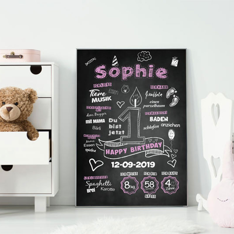 chalkboard, kreidetafel, geburt, taufe, babybparty, personalisiert, geschenkidee, geschenk, geschenk zur geburt, geschenk zur taufe
